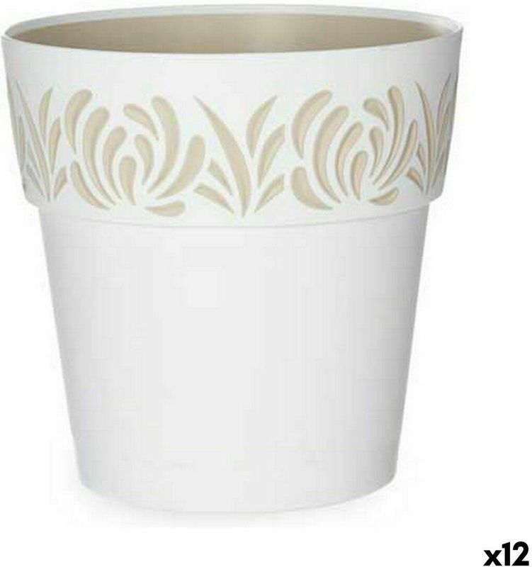Selbstbewässerung Topf Stefanplast gaia white Kunststoff 19 x 19 x 19 cm (12 Stück)