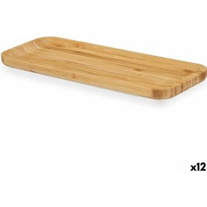 Snackdienblad Bruin Bamboe 29,5 x 1,6 x 11,5 cm Aperitief (12 Stuks)