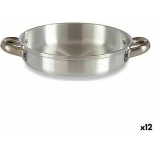 Pan Ø 20 cm Zilverkleurig Aluminium (12 Stuks)