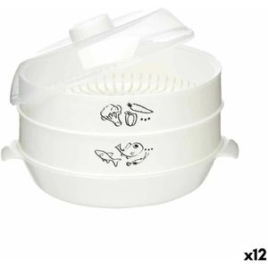 Dubbele Magnetron-Steamer Polypropyleen 2,4 L (12 Stuks)