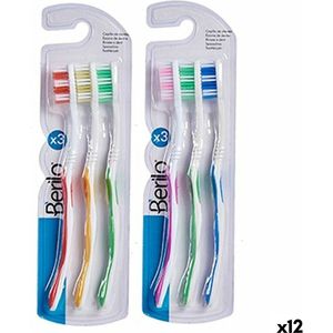 Tandenborstel Geel Blauw Rood Groen (12 Stuks)