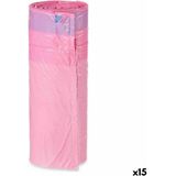 Vuilniszakken - Roze - Polyethyleen - 30 L - Geparfumeerd - Zelfsluitend - 15 Stuks