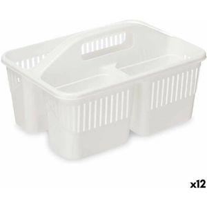 Organizer Reinigend Wit Plastic 31,3 x 18 x 22 cm (12 Stuks)