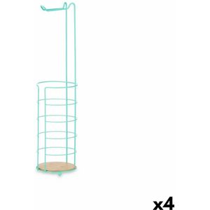 Toiletrolhouder Munt Metaal Bamboe 16,5 x 63,5 x 16,5 cm (4 Stuks)