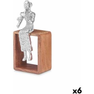 Arte Regal - Recorder - Beeldje - Zilver - Hout - Metaal