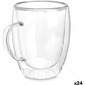Beker, transparant, borosilicaatglas, 343 ml, 24 stuks