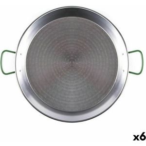 Belseher Paella Pan Gepolijst Staal, 49,5 x 36 x 5 cm, 6 stuks