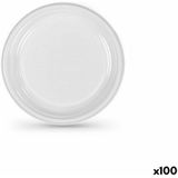 Set van herbruikbare borden Algon Wit Plastic (6 Stuks)