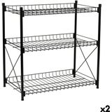 Confortime - Metal - Planken - 3 Planken - 2 Stuks - 52 x 34 x 55 cm