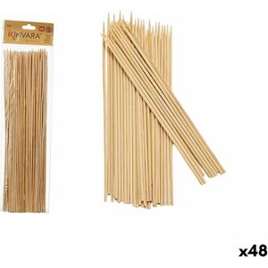 BigBuy Home Lot de 48 brochettes pour barbecue Bambou 0,3 x 30 x 0,3 cm