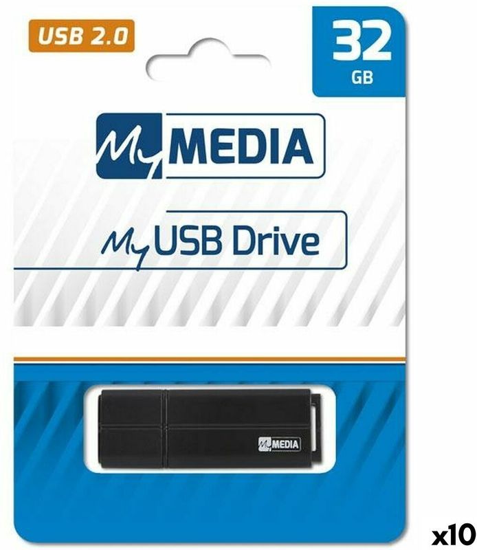 MyMedia - USB Stick - Zwart - 32 GB - USB 2.0 - 10 Stuks
