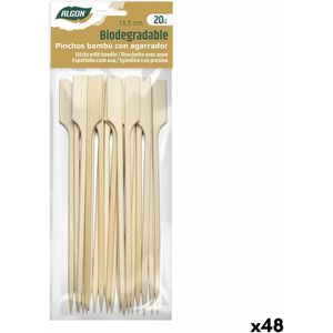 Bamboestokken Algon 13,5 cm Set 20 Onderdelen (48 Stuks)