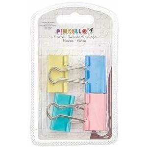 Klemmen Clip Groot Multicolour Metaal (24 Stuks)