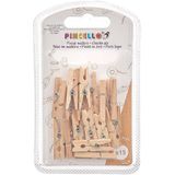 Klemmen Pincello 399 Bruin Hout Klein (24 Stuks)