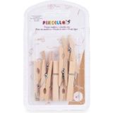 Klemmen Pincello 401 Bruin Hout Groot (24 Stuks)