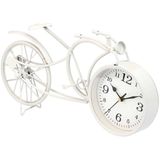 Bordsklocka Fiets Wit Metaal 40 x 19,5 x 7 cm (4 Stuks)