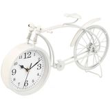 Bordsklocka Fiets Wit Metaal 38 x 20 x 4 cm (4 Stuks)