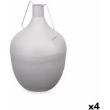 Vase Karaffe Grau Stahl 24 x 40 x 24 cm (4 Stück)