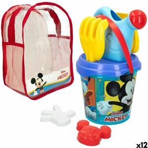 Strandspeelgoedset Mickey Mouse Ø 18 cm Polypropyleen (12 Stuks)