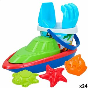 Strandspeelgoedset Colorbaby 8 Onderdelen Boot Polypropyleen (24 Stuks)
