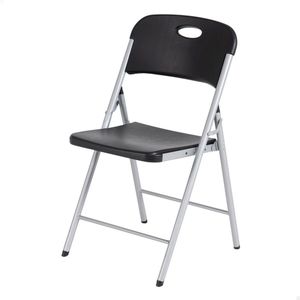 Lifetime - Vouwbare Stoel - Zwart - Staal en Plastic - Set van 5