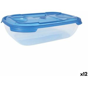 Tontarelli - Set of lunch boxes nuvola 2 l blau rechteckig 2 Stück (12 Stück)
