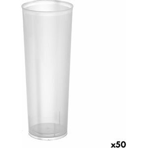 Set van herbruikbare glazen Algon Leiding, pijp Transparant 10 Onderdelen 300 ml (50 Stuks)