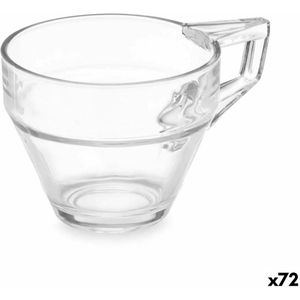 Transparante mok van glas (72 stuks) koffie, 200 ml