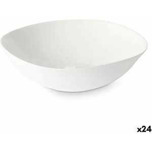 Vivalto Witte schaal, 21,5 x 7 x 21,5 cm, 24 stuks, vierkant