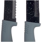 Messen Set - Zwart - Roestvrij Staal - Polypropyleen - 6 Stuks - 6 Onderdelen