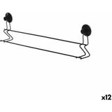Berilo Handdoekstang, zwart, ABS-kunststof, 54 x 15 x 6,5 cm, 12 stuks, dubbel