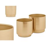 Set de Töpfe giftdecor 40055-g vergoldetes Eisen 18 x 16,5 x 18 cm 16 x 15,5 x 16 cm (6 Stück)