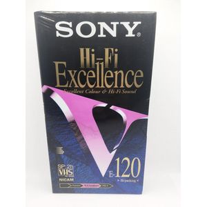 Sony V-120 hi-fi excellence VHS (2uur) / VHS videoband / video cassette
