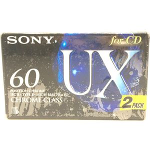 Sony UX 60 Chrome class Cassettebandjes 2 Pack - Uiterst geschikt voor alle opnamedoeleinden / Sealed Blanco Cassettebandje / Cassettedeck / Walkman.