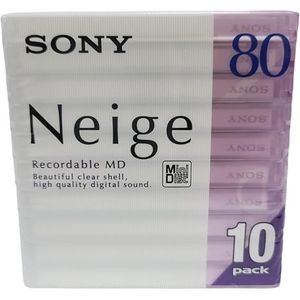 Sony Neige 80 minuten blanco minidisc 10 disc pack