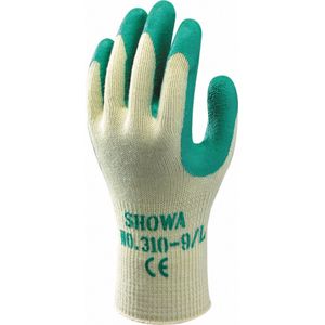 SHOWA 310, latexcoating, multifunctionele handgreep, geel/groen, 10/XL