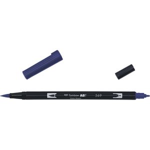 Tombow Dual BRUSH-569 penseelstift met dubbele punt, jet blauw