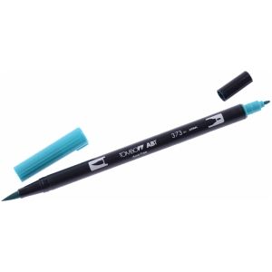 6 x Tombow Dual-Fasermaler ABT mit Rundspitze/Pinselspitze sea blue