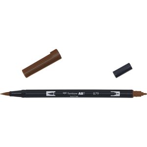 6 x Tombow Dual-Fasermaler ABT mit Rundspitze/Pinselspitze brown
