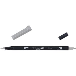 6 x Tombow Dual-Fasermaler ABT mit Rundspitze/Pinselspitze cool grey 6