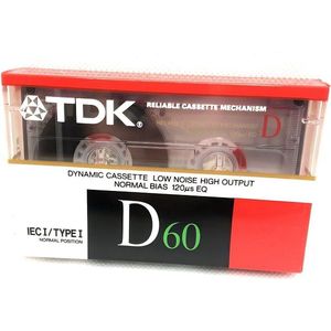 TDK D60 Dynamic Cassette Low Noise (5-Pack) (Vintage 1988)
