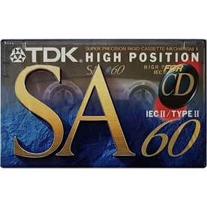 TDK SA60 Type II High Position Sealed Blanco Cassettebandje