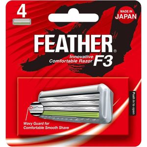 Feather - F3 Cartridge - Razor Blades - 4 Pack - Made In Japan
