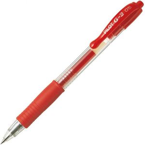 Pilot G-2 – Gel Ink Rode Rollerball pen – Fine Tip