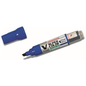 10 x Pilot Multimarker V Super Colour 2,2-5,2 Keilspitze blau
