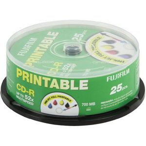 Fujifilm CD-R Printable Inkjet X25 Spindel (700MB 52X)