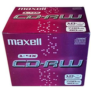 Maxell CD-RW CD-blanks 80min 700 MB 4x 10 Pack Jewel Case