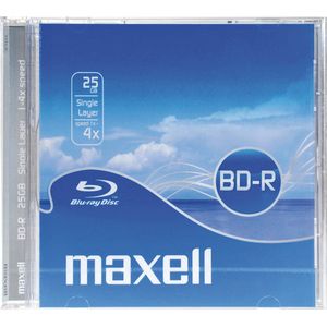 maxell Blu-Ray BD-R 130 Minuten, 25 GB, 4x, Jewel Case 5-PACK