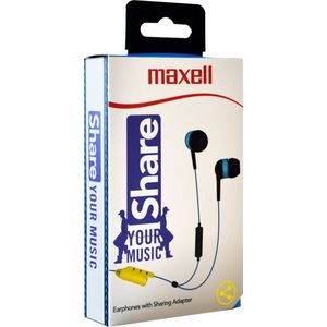 Maxell EB-Share In-Ear Hoofdtelefoon Blauw-Zwart