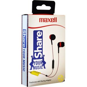 Maxell EB-Share In-Ear Hoofdtelefoon Rood-Zwart